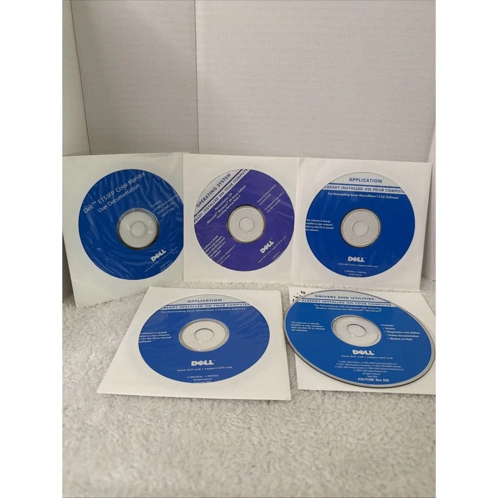 Microsoft Windows XP Professional Service Pack 2 Dell Reinstallation Discs Lot 5